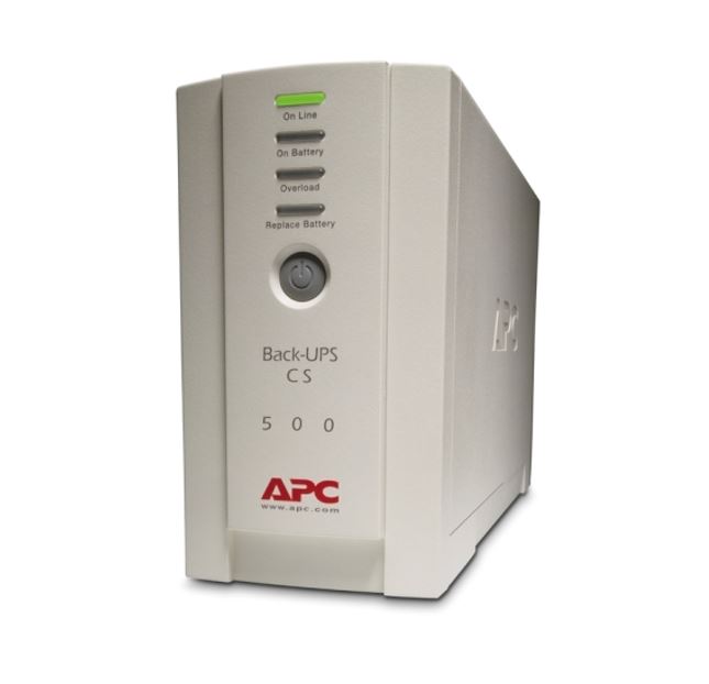 731304016359 APC Back-UPS 500VA/300W Standby UPS, Tower, 230V/10A Input, 4x IEC C13 Outlets, Lead Acid Battery, User Replaceable Battery
