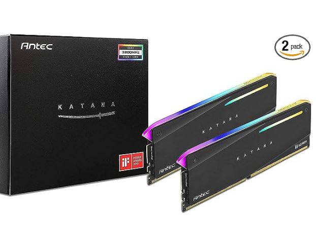 [761345570022] Antec 16GB RGB DDR4 3600MH Katana (2x8GB) 18-20-20-44, PC4-28800 MB/s, 1.35V Desktop High Performance Gaming Memory