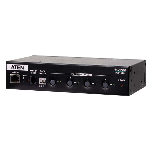 4710469340086 Aten 4 Port 1U 10A Smart PDU with outlet control, 4xC13 Outlets, 100 - 240 VAC, Two-level password security, Remote authentication support: RADIUS