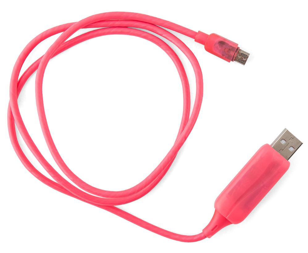 9341756016282 Astrotek 1m LED Light Up Visible Flowing Micro USB Charger Data Cable Pink Charging Cord for Samsung LG Android Mobile Phone