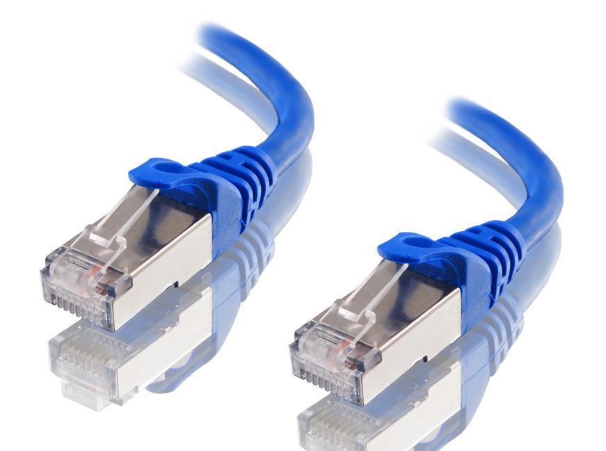 [9320422519593] Astrotek CAT6A Shielded Ethernet Cable 50cm/0.5m Blue Color 10GbE RJ45 Network LAN Patch Lead S/FTP LSZH Cord 26AWG