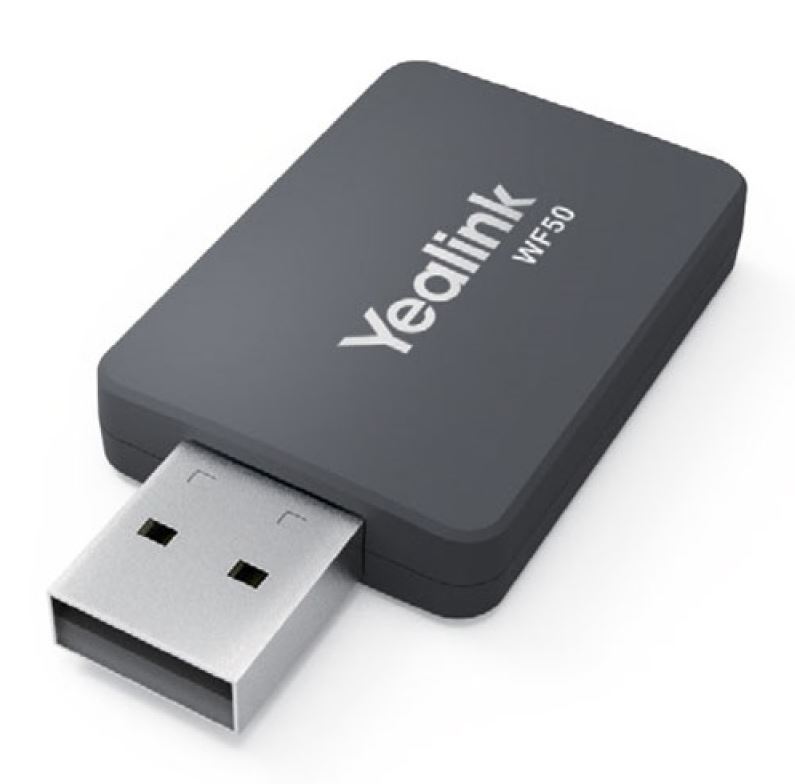 6938818302174 Yealink WF50 V1 Dual Band WiFi USB Dongle - SIP-T42U/T43U/T46U/T48U/T53 IP Phone, High Transmission Rate