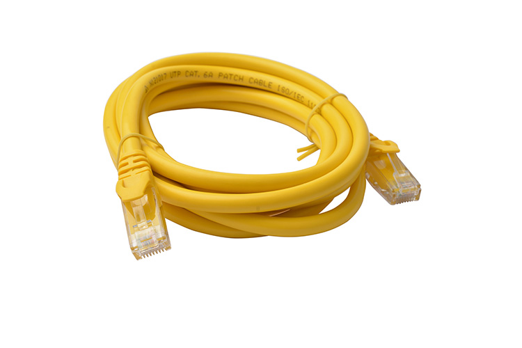 9341756013083 8Ware CAT6A Cable 2m - Yellow Color RJ45 Ethernet Network LAN UTP Patch Cord Snagless