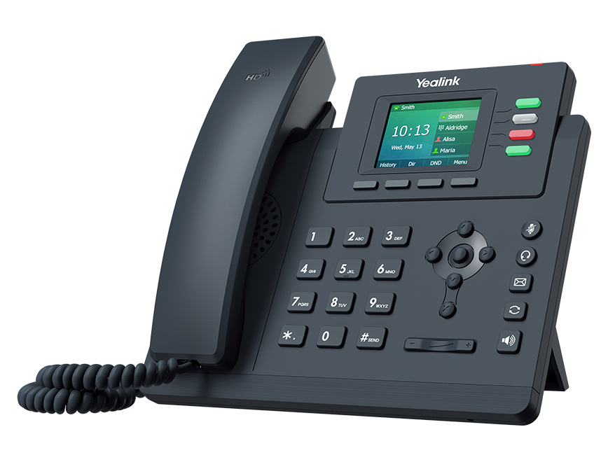 [6938818305755] Yealink T33G 4 Line IP phone Entry-level, 320x240 Colour Display, Dual Gigabit Ports, PoE, HD Voice Quality, No Power Adapter included, Zoom, HD Voice