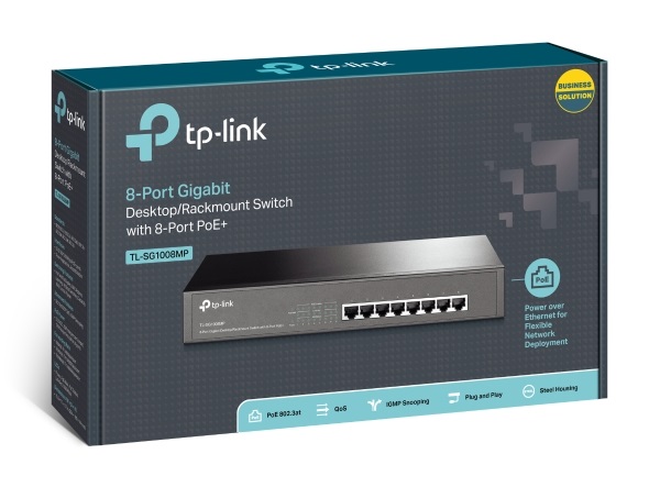 [6935364086770] TP-Link TL-SG1008MP 8-Port Gigabit Desktop/Rackmount Switch with 8-Port PoE+ (Replacement model of TL-SG1008PE)