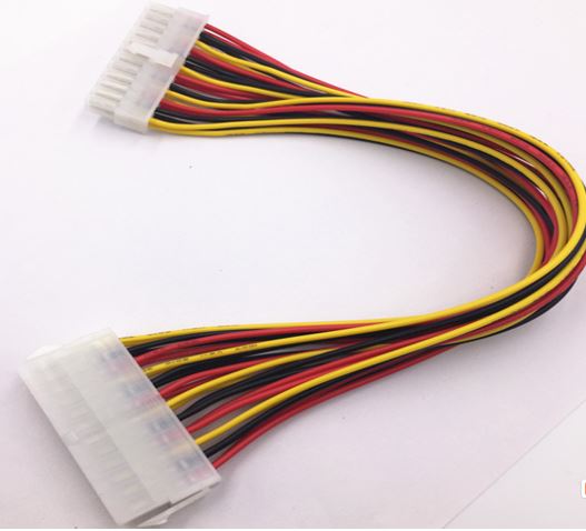 754523500362 8ware 24 Pin ATX Power Supply Extension Cable Sleeved 30cm Male to Female (20+4 Pin) Power Supply to Motherboard