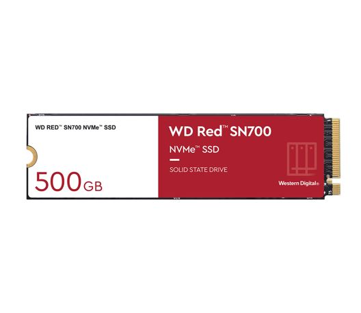 [718037891439] Western Digital WD Red SN700 500GB NVMe NAS SSD 3430MB/s 2600MB/s R/W 1000TBW 420K/515K IOPS M.2 Gen3x4 1.75M hrs MTBF 5yrs wty