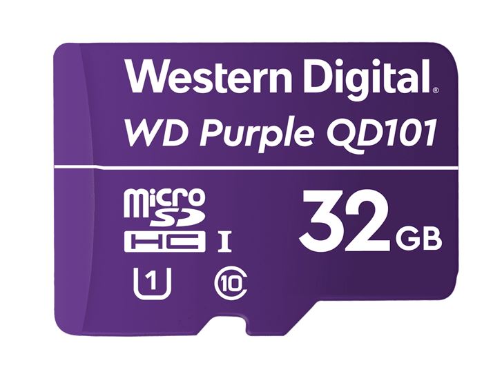 718037874890 Western Digital WD Purple 32GB MicroSDXC Card 24/7 -25°C to 85°C Weather  Humidity Resistant Surveillance IP Camera DVR NVR Dash Cams Drones >16GB
