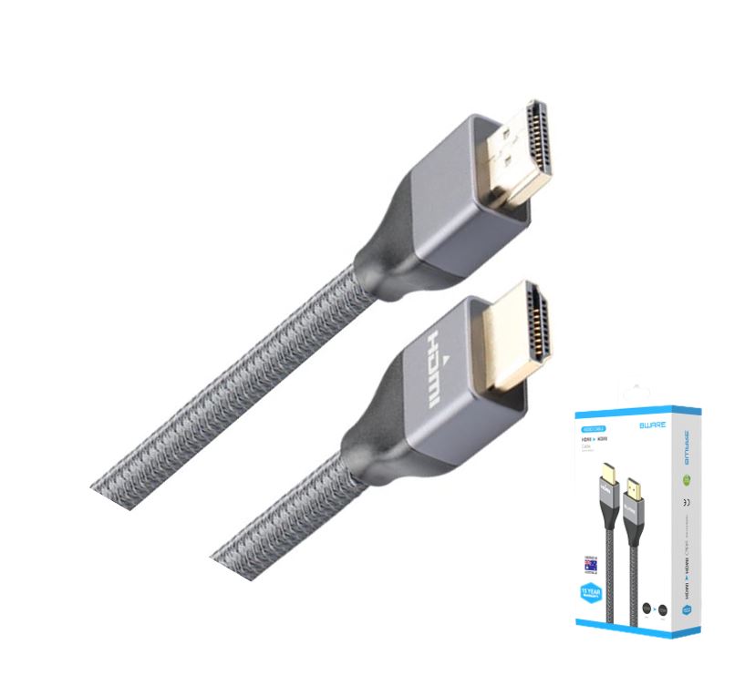 754523500287 8Ware Premium HDMI 2.0 Cable 1m Retail Pack 19 pins Male to Male UHD 4K HDR High Speed Ethernet ARC Gold Plated for TV XBOX One PS5 PS4 Laptop Monitor