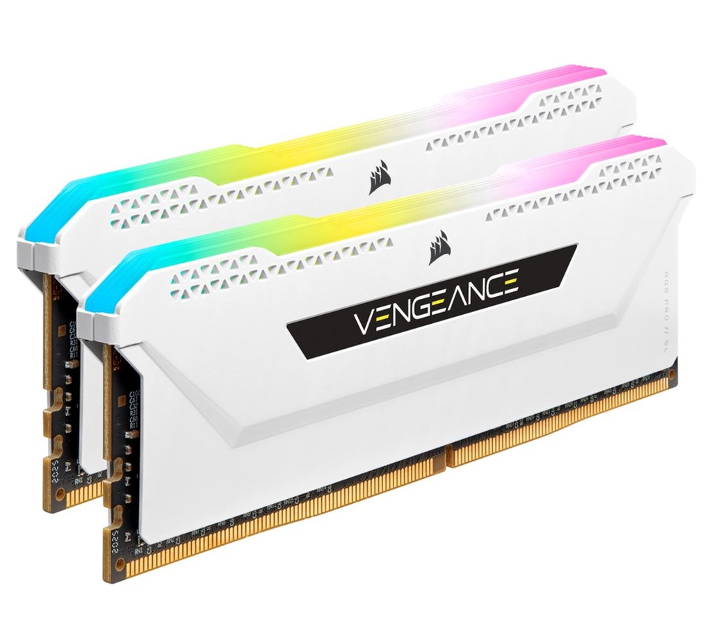 840006632085 Corsair Vengeance RGB PRO SL 32GB (2x16GB) DDR4 3600Mhz C18 White Heatspreader Desktop Gaming Memory