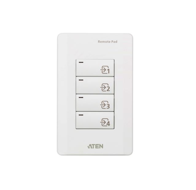 KVA-VPK104 Aten VPK104 4-Key Contact Closure Remote Pad for VP1420/VP1421 Presentation Matrix Switches. Led lights, Engraved button