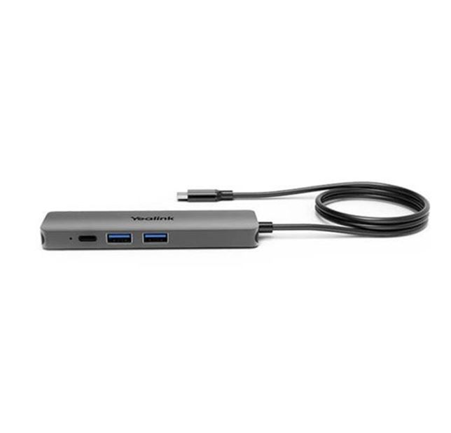 [6938818316881] Yealink BYOD Box Cable Hub, with 1.5m USB-C Cable (USB-C to USB-A adapter included), easy plugplay setups,  Support to charging the connected laptop