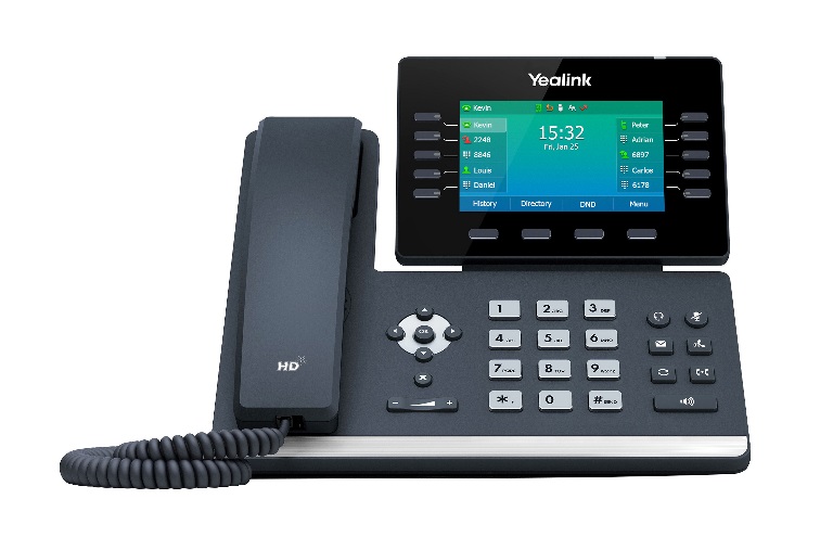 [6938818303171] Yealink T54W, 16 Line IP HD Phone, 4.3" 480 x 272 Colour Screen, HD Voice, Dual Gig Ports, Built In Bluetooth And WiFi, USB 2.0 Port, SBC Ready