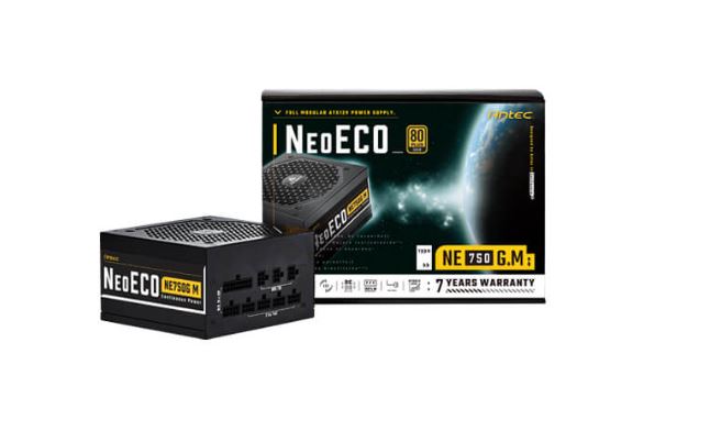 [761345117579] Antec NE 750w 80+ Gold, Fully-Modular, LLC DC, 1x EPS 8PIN, 120mm Silent Zero RPM, Jap Caps, ATX Power Supply, PSU, 600w PCI-E 5.0 rdy, 5yr Wty