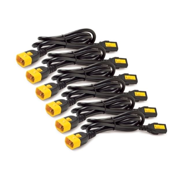 731304296492 APC Locking Power Cord Kit, C13 to C14, 1.8M Length, 6 Pack
