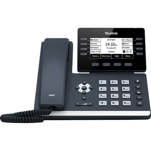 6938818303195 Yealink SIP-T53, 12 Line IP HD Phone Prime Business Phone, 3.7" 360 x 160 greyscale screen, HD voice, Dual Gig Ports, USB 2.0 Port, SBC Ready