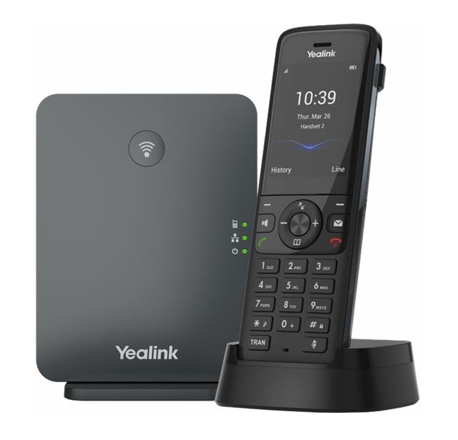 6938818310186 Yealink W78P Wireless DECT Phone System, Solution including W70B Base Station and 1x W78H Handset, Scalable solution, optimised wireless communication