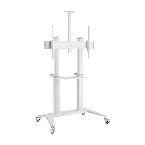 6956745168502 Brateck Ultra-Modern Large Screen Aluminum TV Cart  Fit 70"-120" Up to 140kg- White(LS)