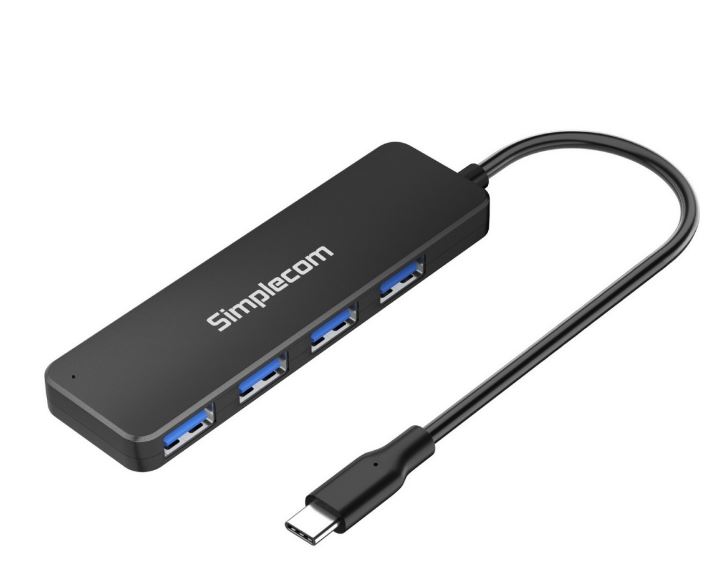 [9350414002727] Simplecom CH340 Compact USB-C to 4 Port USB-A Hub USB 3.2 Gen1