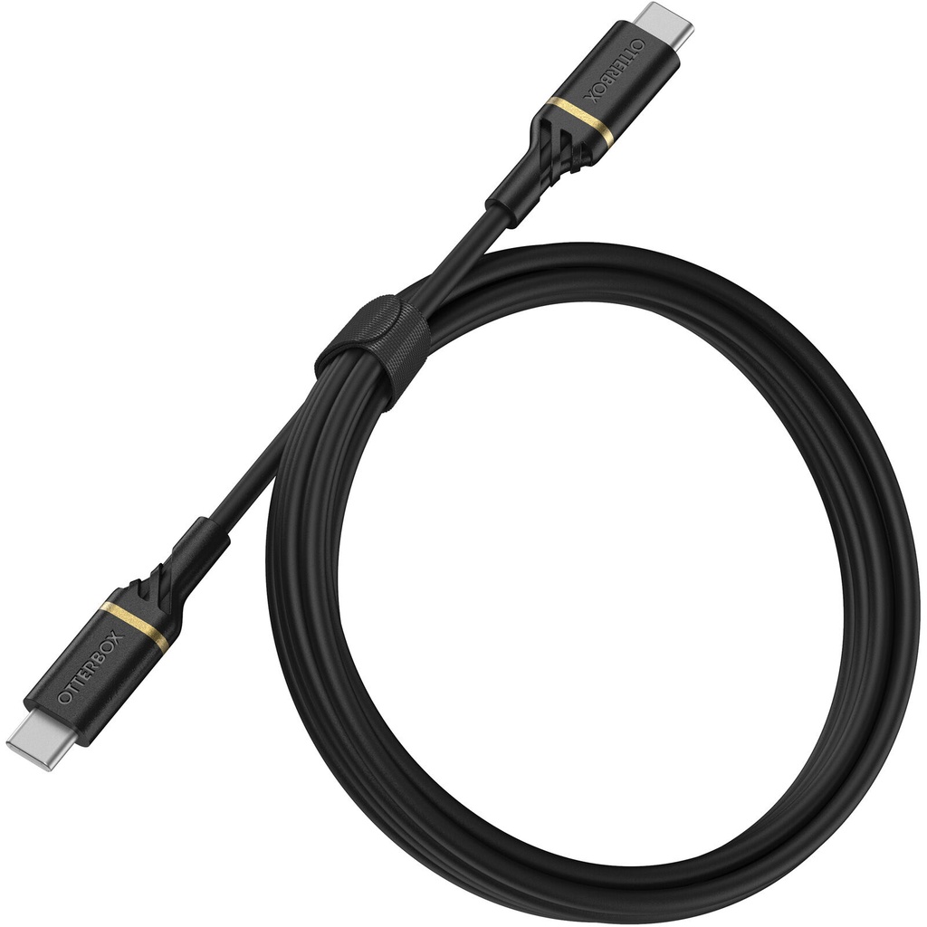 840104211892 OtterBox USB-C to USB-C (2.0) PD Fast Charge Cable (1M) - Black (78-52541),3 AMPS (60W),Samsung Galaxy,Apple iPhone,iPad,MacBook, 2 Years Warranty