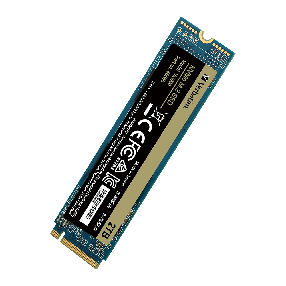 [4895117965559] Verbatim Vi3000 2TB PCI-E 3.0 M.2 NVMe SSD 3100MB/S Read 2900MB/S Write 2 YR WTY *Clearance* (LS)