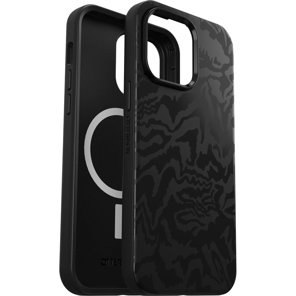 840262385831 OtterBox Apple iPhone 14 Pro Max Symmetry Series+ Antimicrobial Case for MagSafe - Rebel (Black) (77-88969) 7 Years Warranty