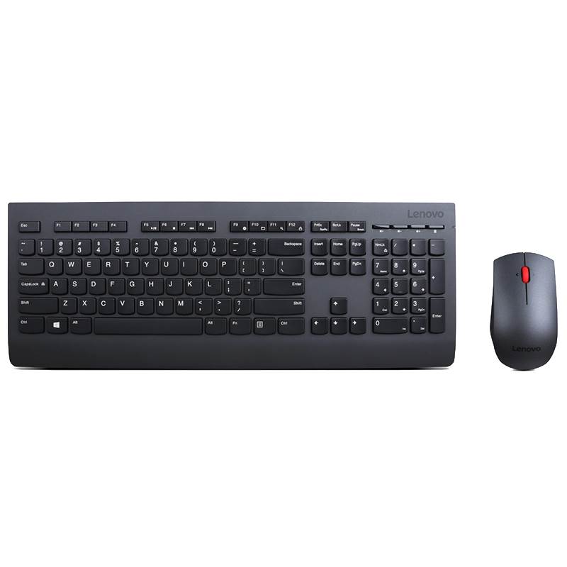 889561017265 LENOVO Professional Wireless Keyboard  Mouse Combo Stylish Full-Size Slim 3-Zone with Number Pad Quier Premium Ergonomic (US English)