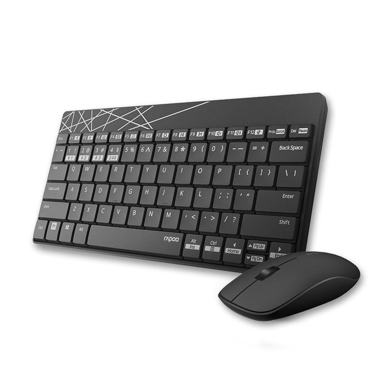 [6940056187260] RAPOO 8000M Compact Wireless Multi-mode Bluetooth, 2.4Ghz, 3 Device Keyboard and Mouse Combo