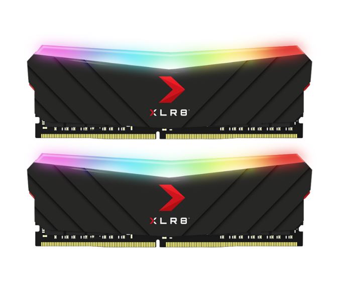 [4712847099562] (LS) PNY XLR8 32GB (2x16GB) DDR4 UDIMM 3200Mhz RGB CL16 1.35V Black Heat Spreader Gaming Desktop PC Memory