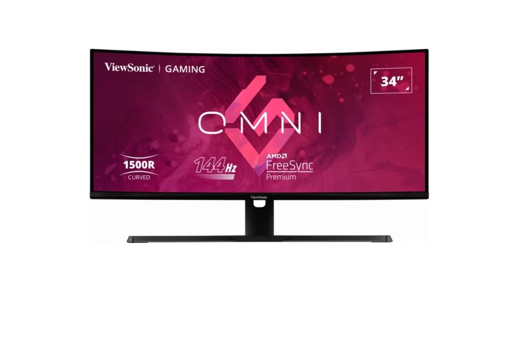 766907011494 ViewSonic 34” Curved 3440x1440, 180Hz 1ms 1500R, HDR10, Adaptive Sync, 2x HDMI, 2x DP, Speaker, VESA 100, VX3418-2KPC Office Gaming Ultra Wide Monitor