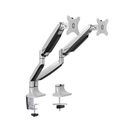 9341756016466 Brateck Dual Monitor Aluminum Interactive Counterbalance Monitor Arm Fit Most 13''-32''  Monitors Up to  9kg per screen VESA 75x75/100x100