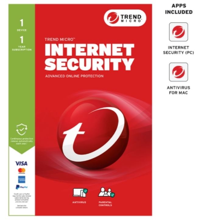 4711370730072 Trend Micro Internet Security (1 Device) 1Yr Retail Mini Box Auto Renew