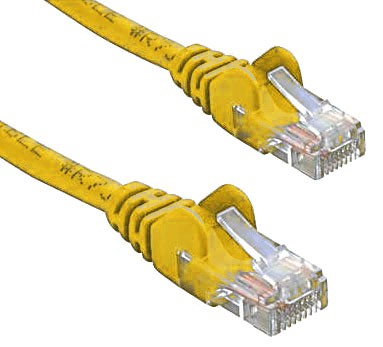 9341756000533 8ware CAT5e Cable 1m - Yellow Color Premium RJ45 Ethernet Network LAN UTP Patch Cord 26AWG CU Jacket