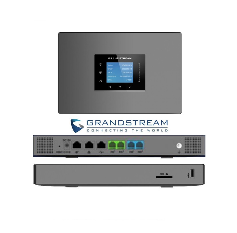 6947273702979 Grandstream UCM6302 IP PBX Supporting 2x FXO, 2x FXS Ports, 1000 Users,  H.264/H.263/ H.263+/H.265/VP8 Video Codec