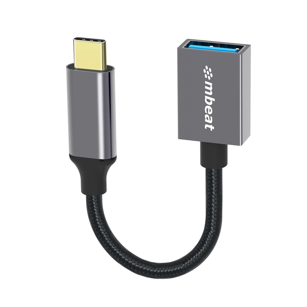 [9346396003364] mbeat "Tough Link" USB-C to USB 3.0 Adapter with Cable - Space Grey Package Weight: 25g Cable Length: 15cm