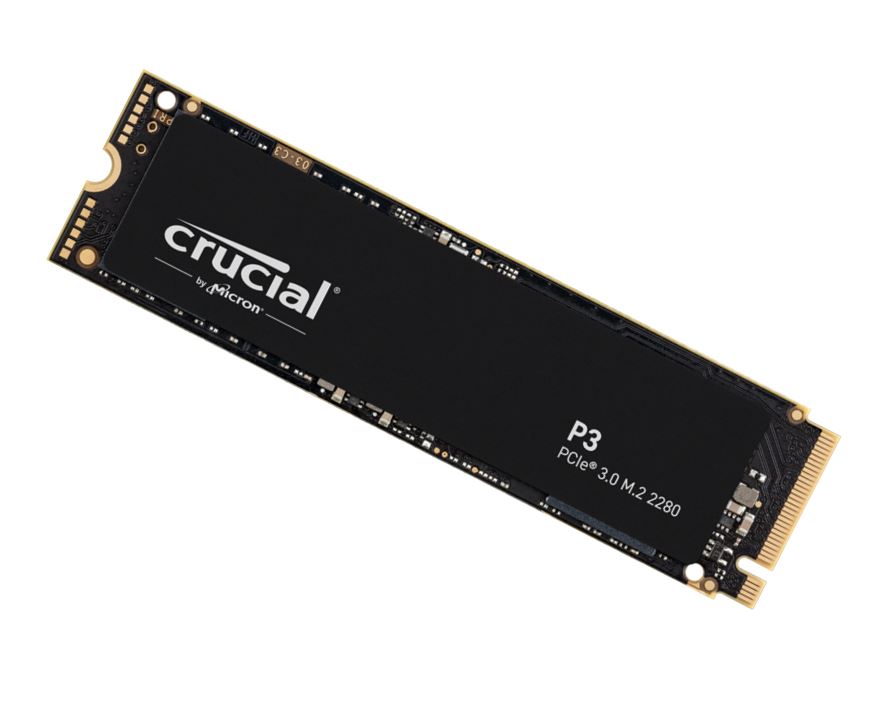 649528918819 Crucial P3 4TB Gen3 NVMe SSD 3500/3000 MB/s R/W 800TBW 650K/700K IOPS 1.5M hrs MTTF Full-Drive Encryption M.2 PCIe3 5yrs