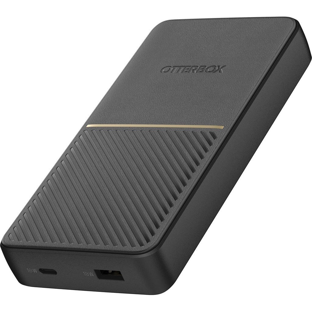 840104294987 OtterBox Fast Charge Power Bank 20K mAh - Black (78-80642), Dual Port USB-C (18W)  USB-A (18W), Includes USB-C Cable (15CM), 2 Years Warranty