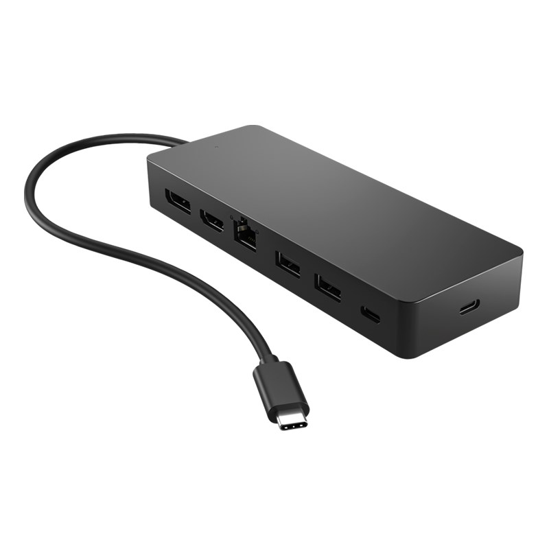 [196188636312] HP Universal USB-C Multiport Hub 65W Power Delivery - Dual 4K Display 2xUSB-A 2xUSB-C 1xHDMI 1xDP DisplayPort 1xGbE LAN Port (50H55AA)