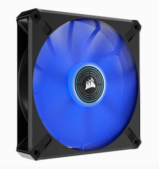 [840006640202] Corsair ML ELITE Series, ML140 LED ELITE, 140mm Magnetic Levitation Blue LED Fan with AirGuide, Single Pack(LS)