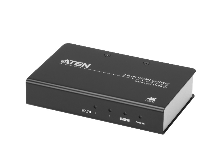 [4719264645402] Aten Video Splitter 2 Port HDMI True 4K Splitter, HDCP 2.2. Support HDR. Up to 4096 x 2160 / 3840 x 2160 @ 60Hz (4:4:4)