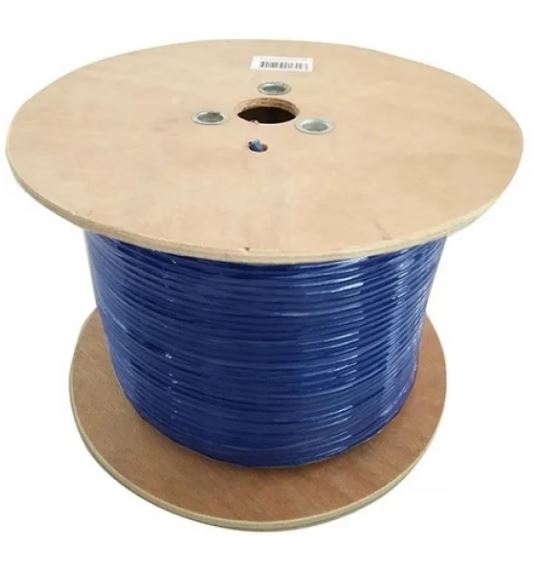 9341756016923 8Ware 350m CAT6 Cable Roll Blue Bare Solid Copper Twisted Core PVC Jacket >305m Cable Roll on Wooden Rell