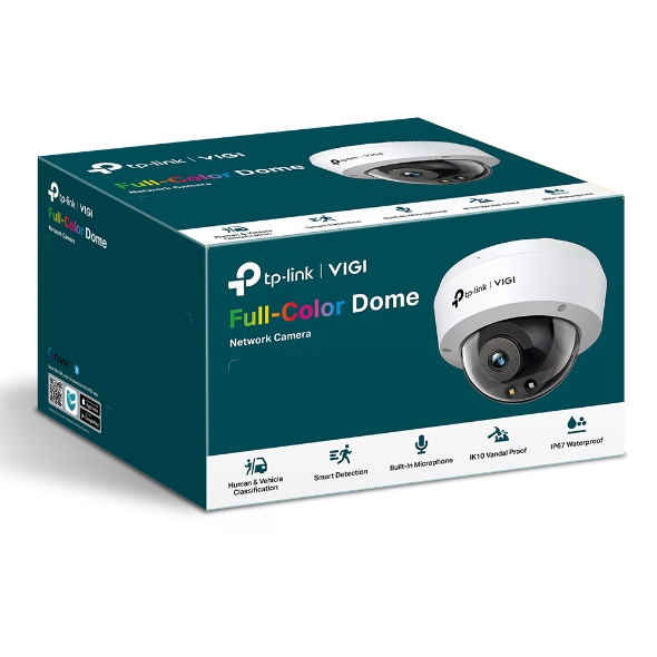4895252501926 TP-Link VIGI 3MP C230(4mm) Full-Color Dome Network Camera, 4mm Lens, Smart Detection, 3YW
