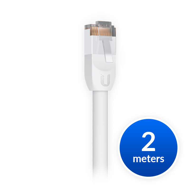 Ubiquiti UniFi Patch Cable Outdoor 2M White, Single Unit, All-weather, RJ45 Ethernet Cable, Category 5e,  2Yr Warr