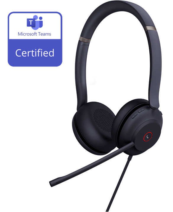 6938818315266 Yealink TEAMS-UH37-D MicrosoftTeams Certified USB Wired Headset, Stereo, USB-A 2.0, 35mm Speaker, Busylight, Leather Ear Cushion *LAST STOCK