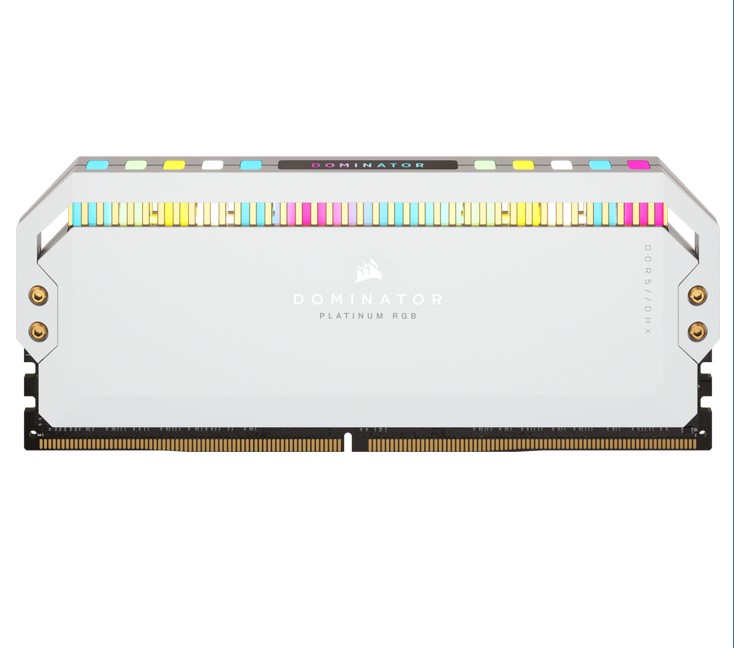 [840006663560] Corsair Dominator Platinum RGB 64GB (2x32GB) DDR5 UDIMM 5200Mhz C40 1.25V White Desktop PC Gaming Memory