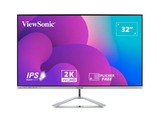 766907002959 ViewSonic 32” 2K QHD Business Professional Ultra Thin Stylish, Elegant,, SuperClear IPS, low energy 36w, 3 year warranty 2024 Version