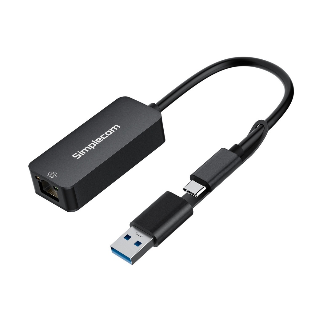 [9350414002925] (LS) Simplecom NU405 SuperSpeed USB-C and USB-A to 2.5G Ethernet Network Adapter Aluminium 2.5Gbps LAN (LS> NU405C)