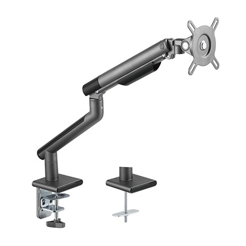 6956745162784 Brateck Single Monitor Premium Slim Aluminum Spring-Assisted Monitor Arm Fix Most 17"-32" Monitor Up to 9kg per screen VESA 75x75/100x100 - Space Grey