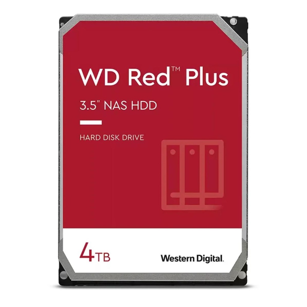 [WD40EFPX-68C6CN0] Western Digital WD Red Plus 4TB 3.5" NAS HDD SATA III NAS Hard Drive 5400 RPM 256MB Cache 180MB/S 1mil Hours MTBF 180TB/Year (WD40EFPX)