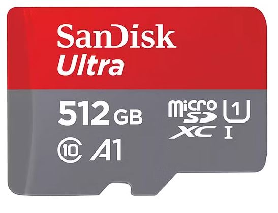 619659200503 SanDisk 512GB Ultra MicroSDXC UHS-I Memory Card - 150MB/s -Capacity: 512GB - Compatibility: Compatible with microSDHC and microSDXC (SDSQUAC-512G-GN6)
